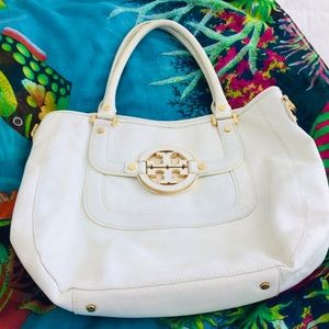 Tory Burch White Leather Handbag